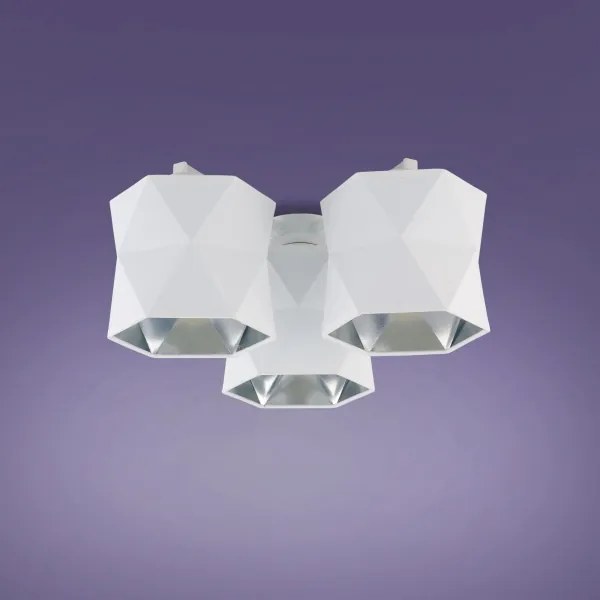 Lampadario da superficie SIRO 3xE27/15W/230V bianco/argento