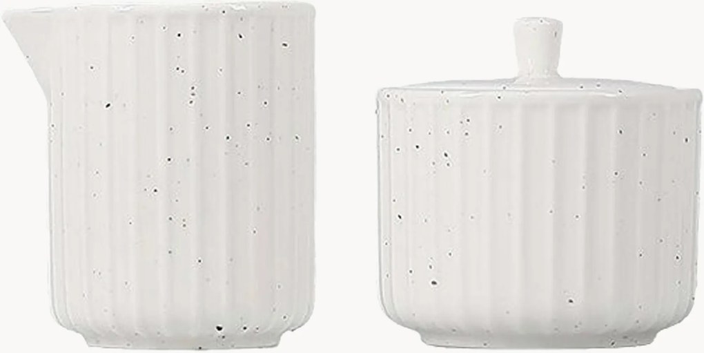 Set lattiera e zuccheriera in New Bone China Ora Gloss, set da 2