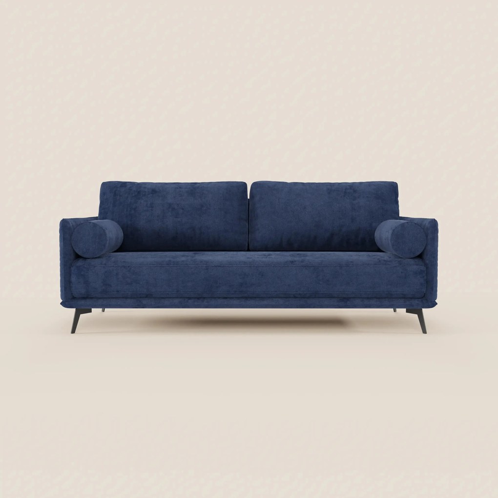 Basalto Divano lineare 2 o 3 posti con seduta unica e base in metallo in tessuto smacchiabile T31