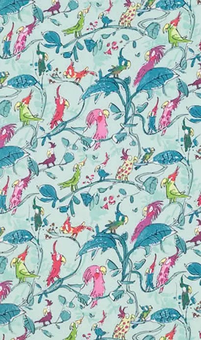 Osborne & Little Carta da parati Cockatoos - Smaragd