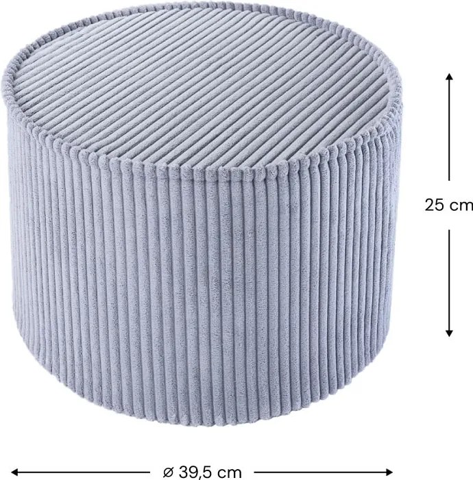 Pouf per bambini blu con rivestimento in velluto a coste – Wigiwama