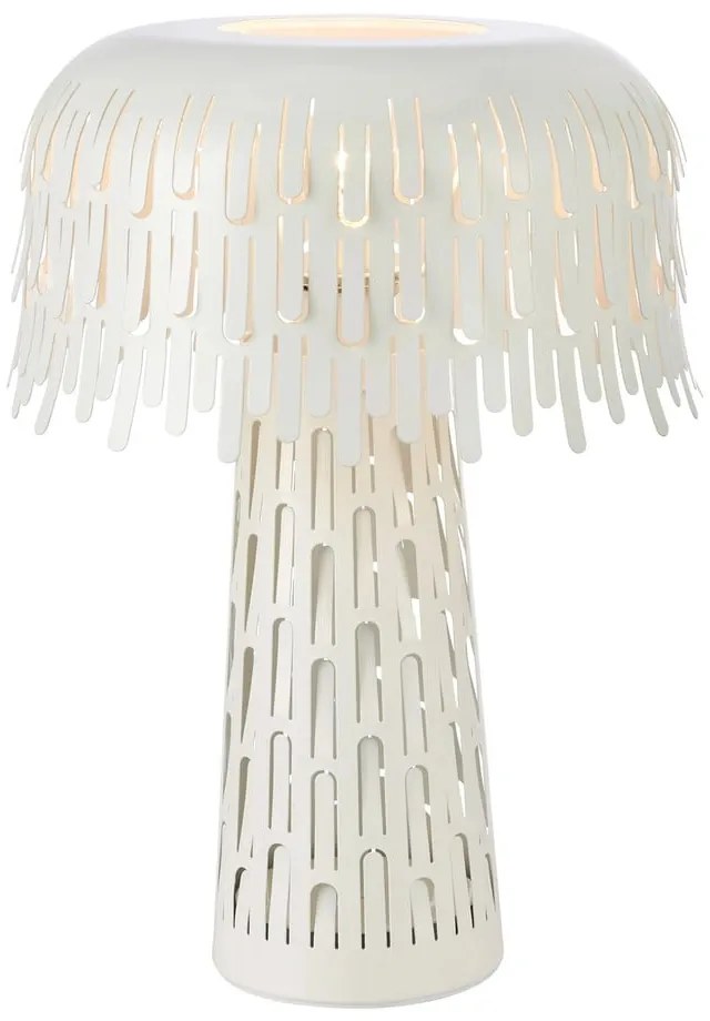 Lampada da tavolo bianca con paralume in metallo (altezza totale 38 cm) Verbera – Markslöjd