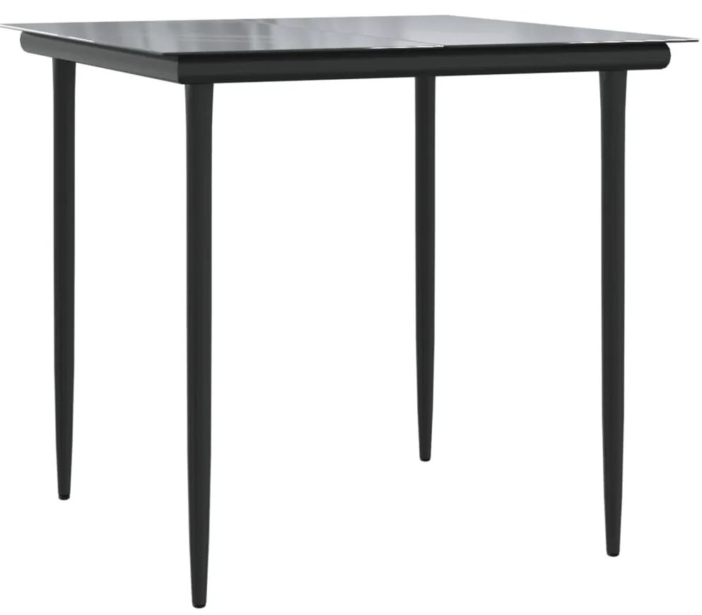 Set da pranzo da giardino 5 pz con cuscini in polyrattan grigio