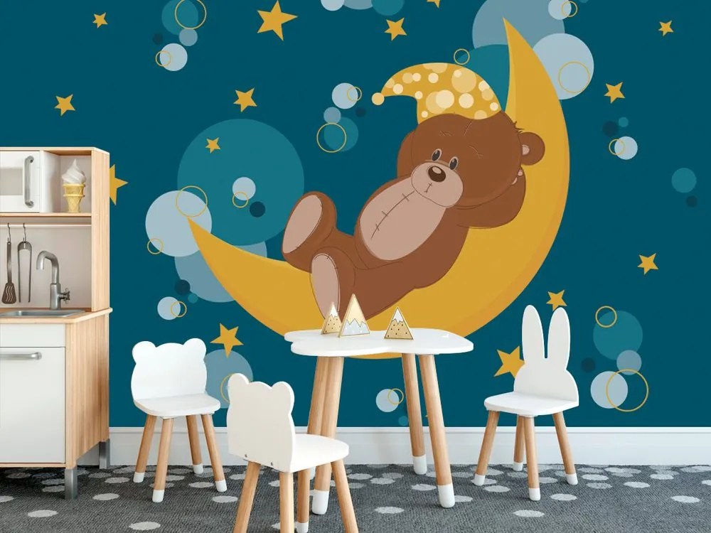 Carta da parati – Orsetto sulla luna