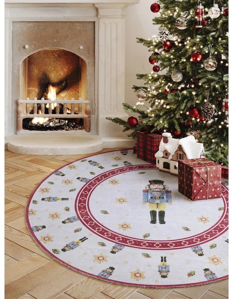 Tappeto rotondo rosso a tema natalizio ø 160 cm Toy's Delight Nutcracker – Villeroy&amp;Boch