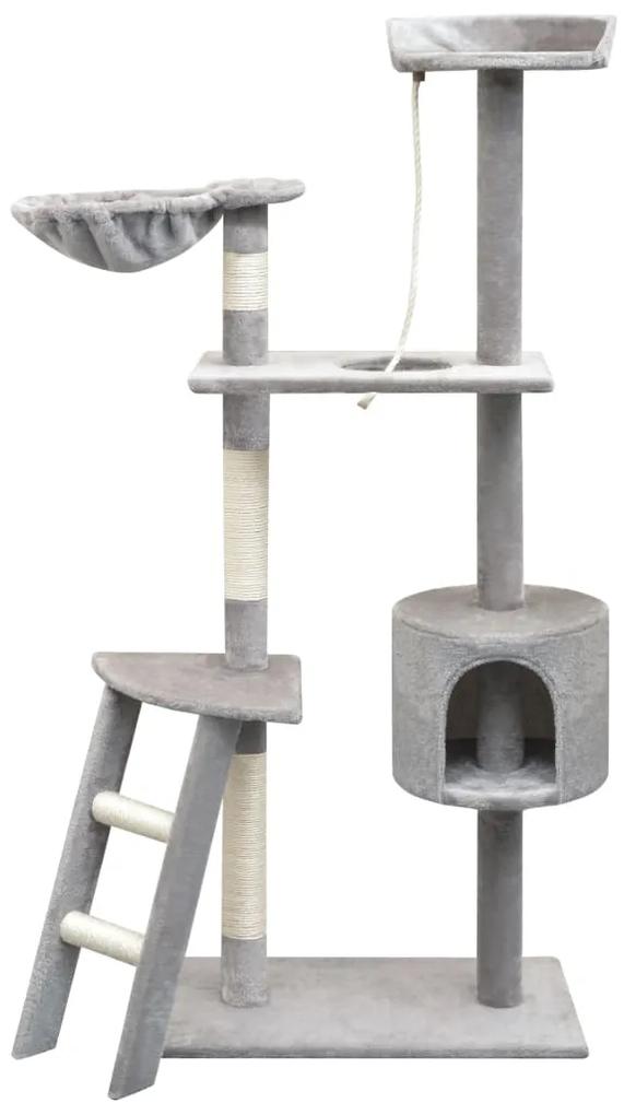 Albero per gatti con tiragraffi in sisal 150 cm grigio