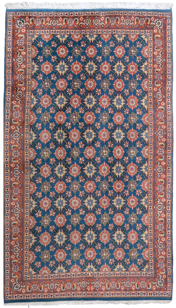 Varamin Tappeto persiano 120x210 Blu (Iran) Annodato A Mano