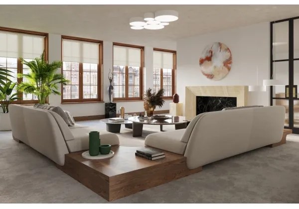 Lampadario a sospensione con filo ARENA 45 3xE27/60W/230V bianco