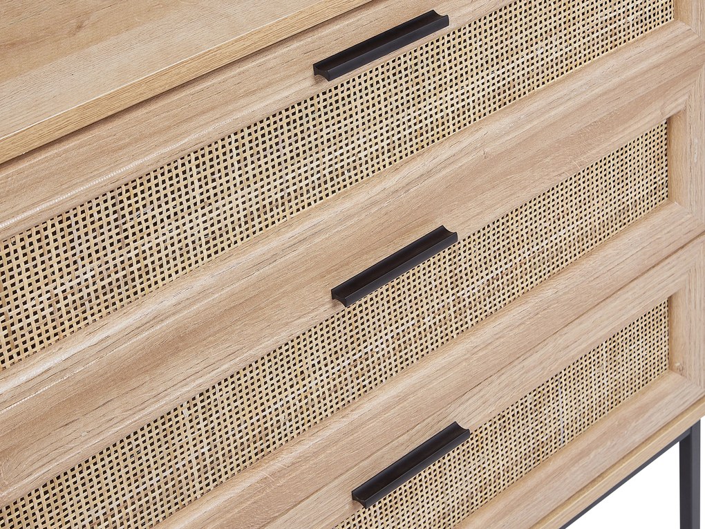 Cassettiera rattan legno chiaro PASCO Beliani