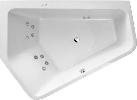 Vasca idromassaggio 190x140 ad incasso angolare sinistra Jet System Bianco Paiova 5 760392000JS1000 Duravit