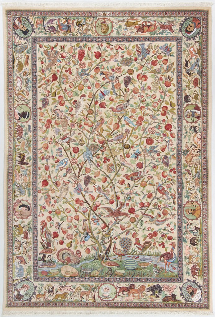 Ghom Tappeto 170x240 (Iran) Annodato A Mano