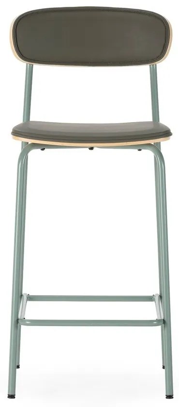 Set di sbagelli da bar verde scuro in imbottito 2 pz (altezza della seduta 65,5 cm) Saula – Marckeric