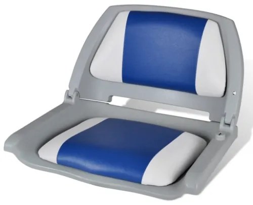 Sedile per Barca con Schienale Pieghevole e Cuscino 48x51x41 cm
