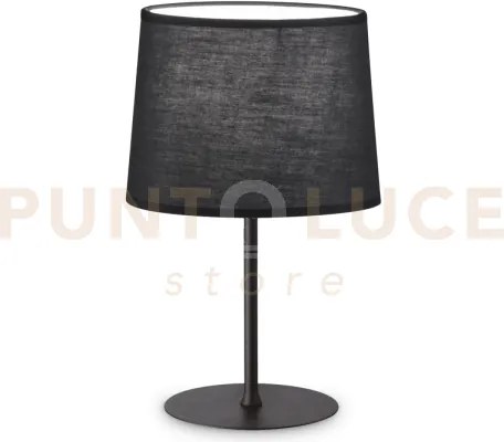 Base per lume in metallo set up piccolo 1 luce attacco e27 nero