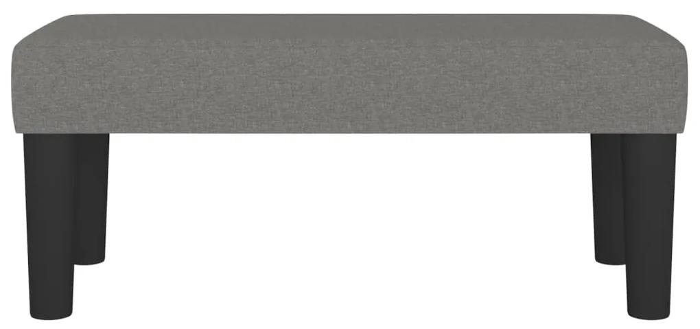 Panca grigio scuro 70x30x30 cm in tessuto