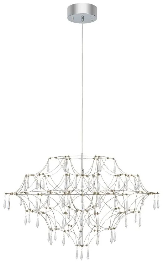 Lampadario LED argentato ø 80 cm Efesos – Markslöjd