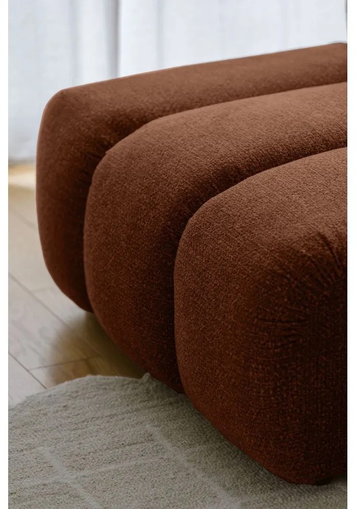 Divano angolare color terracotta (con penisola a sinistra/con chaise lounge) Shell – Miuform