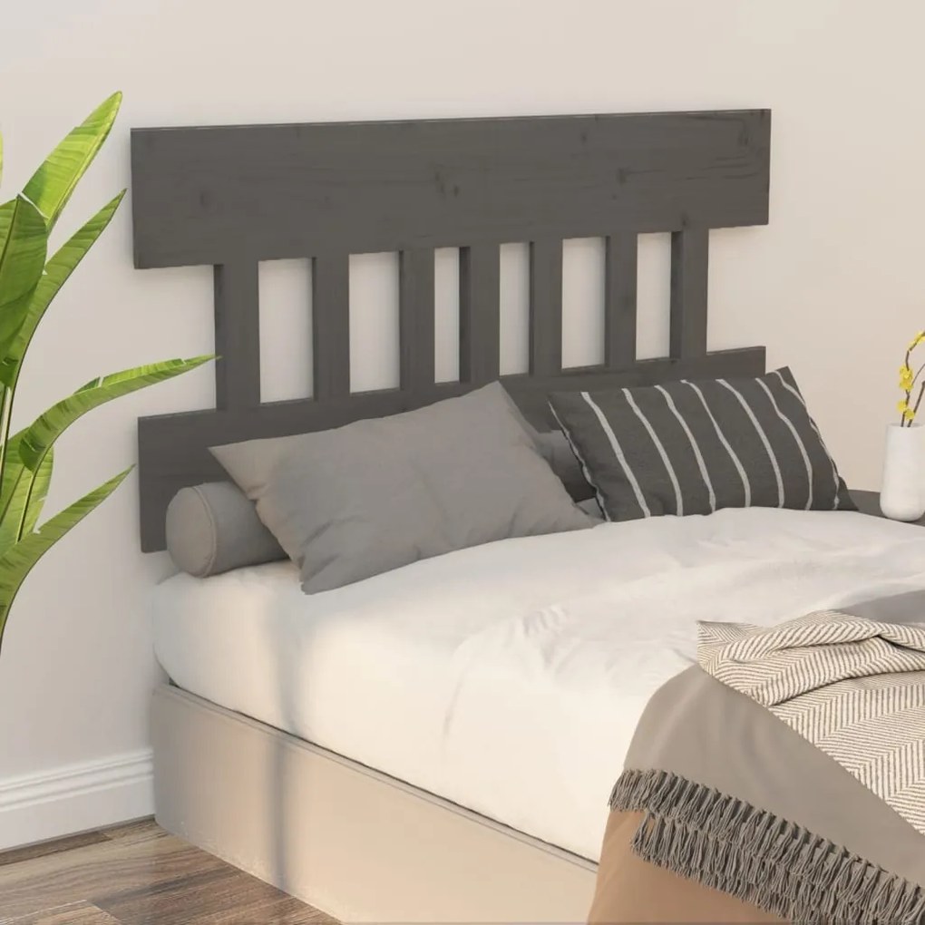 Testiera per letto bianca 183,5x3x81 cm legno massello di pino