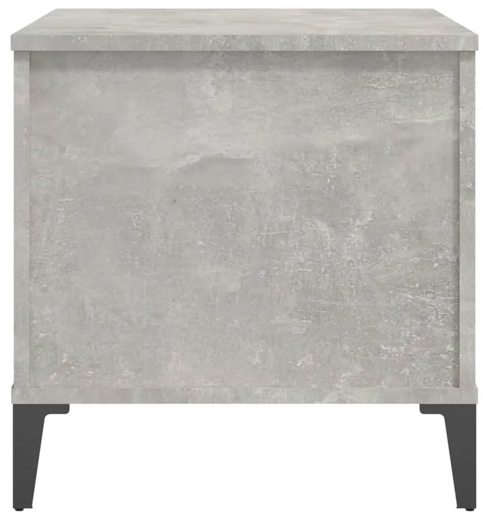 Tavolino Salotto Grigio Cemento 60x44,5x45 cm Legno Multistrato