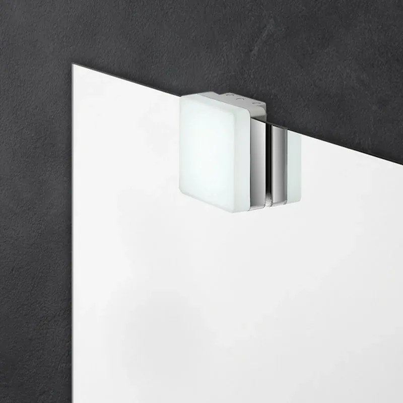 Lampada per specchio con LED quadrata naturale e potenza 4 W