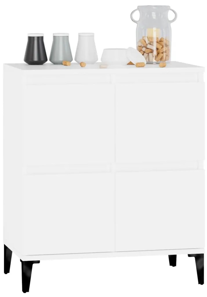 Credenza bianca 60x35x70 cm in legno multistrato