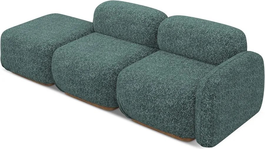 Chaise lounge componibile turchese (con penisola a destra) Ailani – Makamii