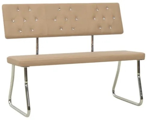Panca 110 cm Cappuccino in Similpelle