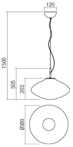 Redo 01-1619 - Lampadario a sospensione con filo ABSOLUTE 1xE27/42W/230V grigio
