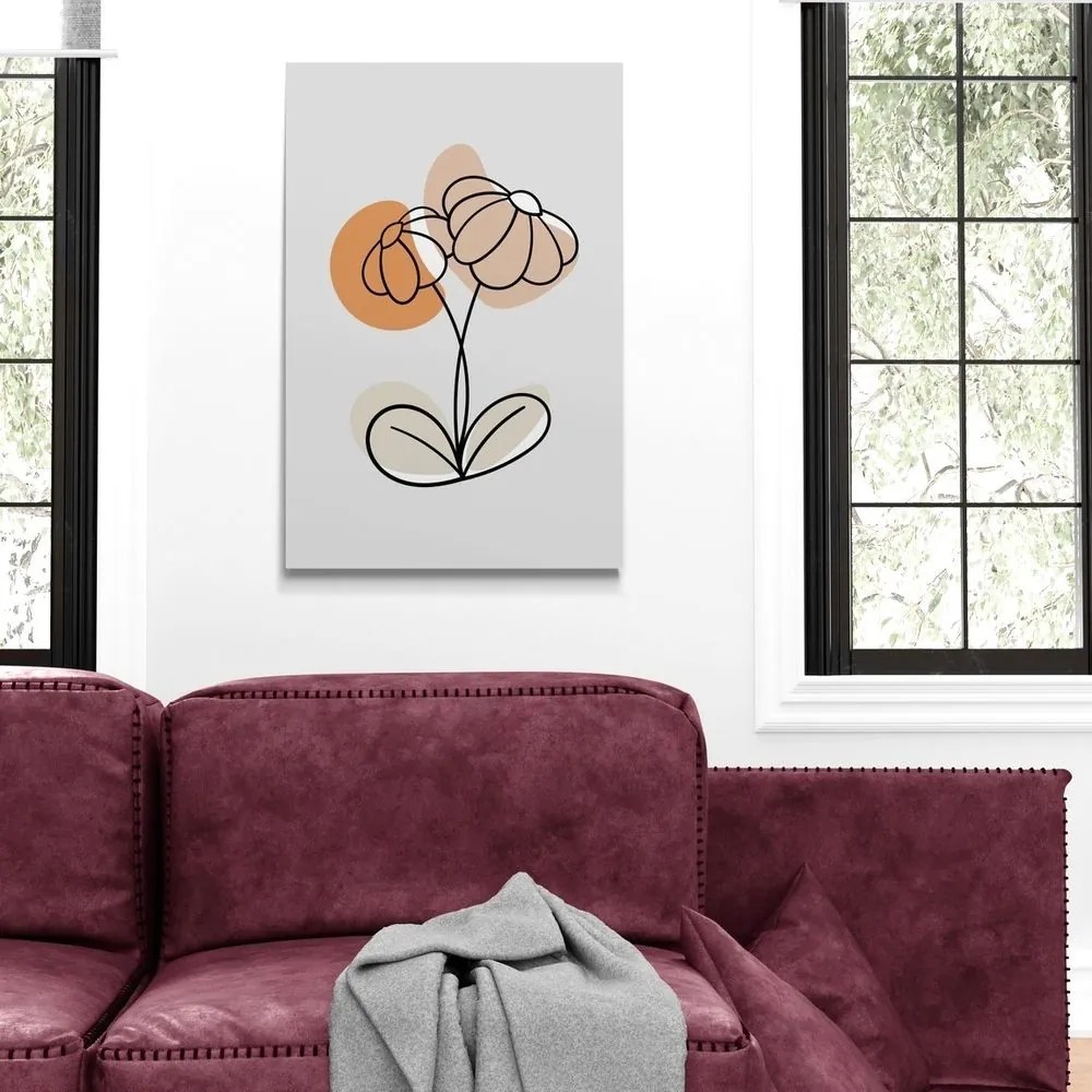 Quadro su tela – Fiore minimalista No1