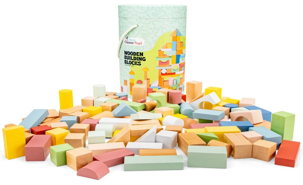 Blocchi di costruzione in legno - 100 pezzi