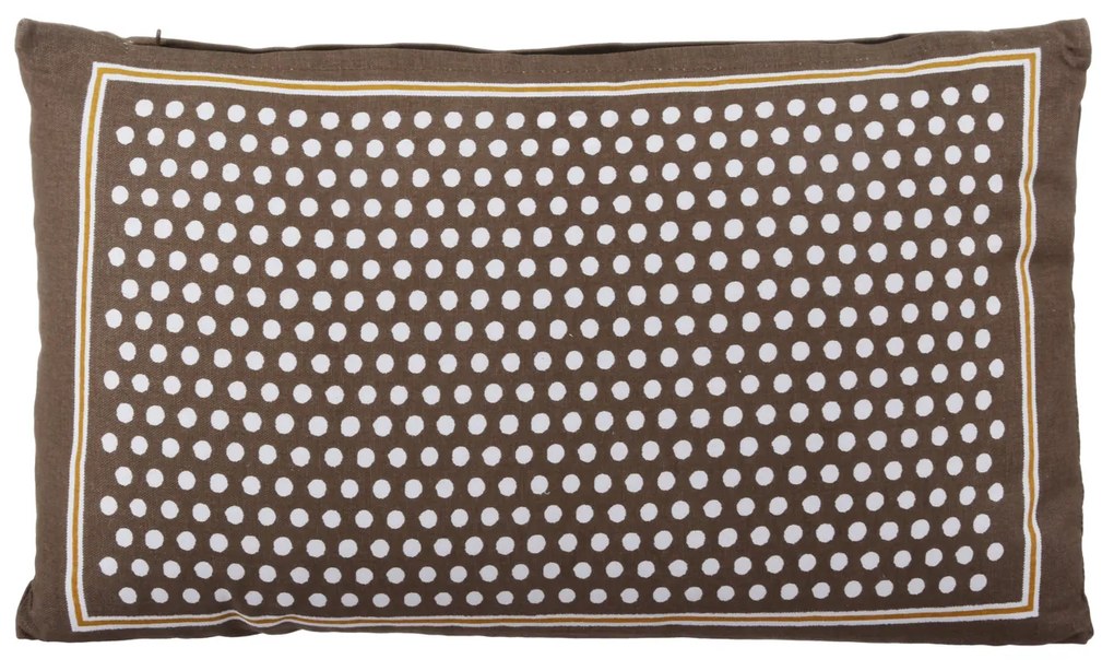 Cuscino divano 30x50 cm pois marrone