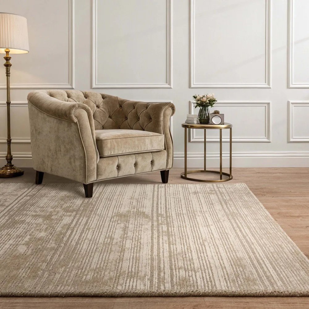 Tappeto beige tessuto a mano con lana 120x170 cm Henley Sand - Asiatic Carpets