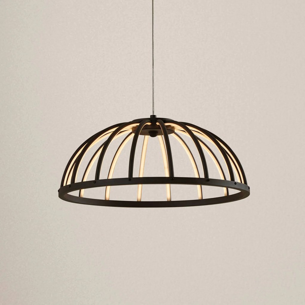 Lampada LED a sospensione Lucande Attea, nero, Ø 40 cm, alluminio