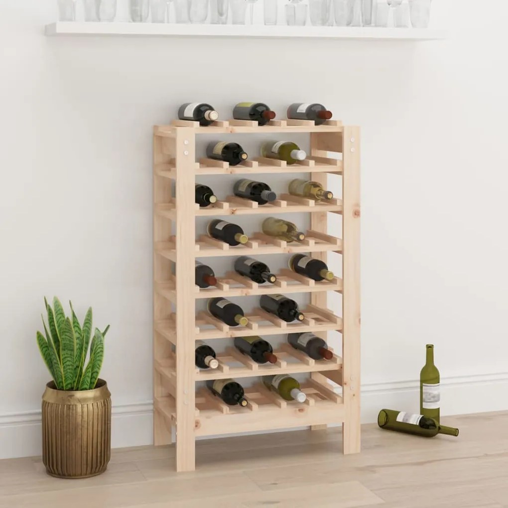 Portavini 61,5x30x107,5 cm in legno massello di pino