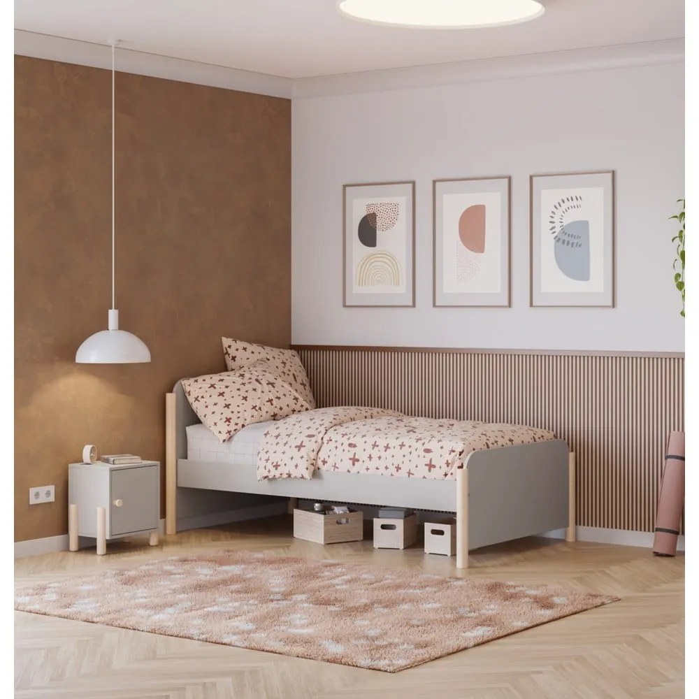 Comodino per bambini color crema in legno di pino Enola - Marckeric