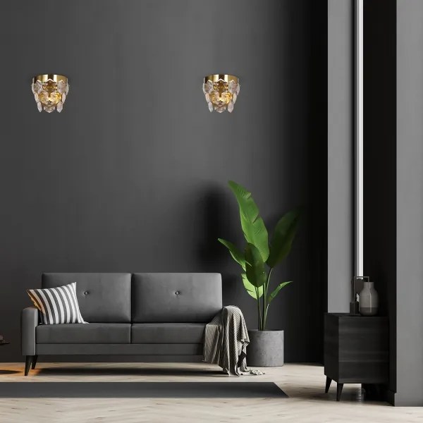 Applique di cristallo GRACE 2xE14/40W/230V oro