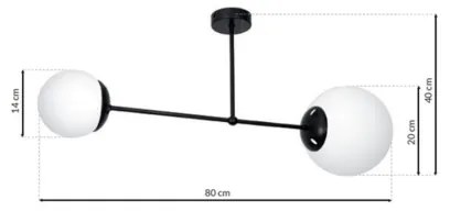 Lampadario a sospensione LIMA 2xE14/40W/230V