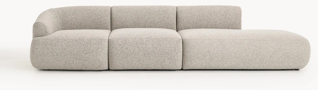Chaise longue componibile 4 posti in bouclé Sofia