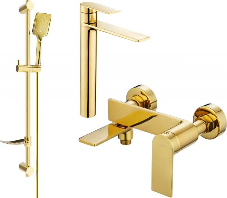 Mexen Zero DF62 set da bagno, dorato - 7113DF62-50