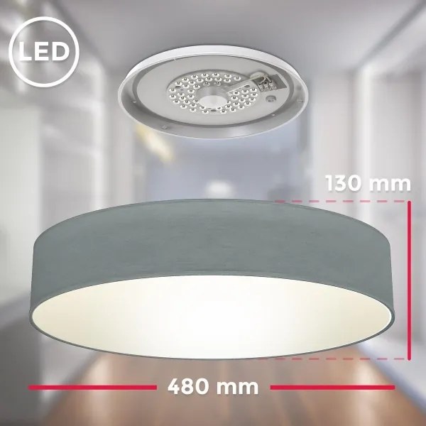 BK Licht 1393 - Plafoniera LED LED/20W/230V grigio