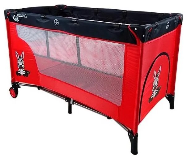 COSING - Lettino da viaggio regolabile ADAM Zebra Red