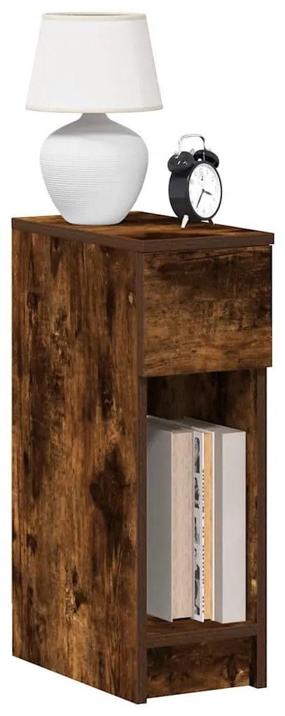 Comodini Con Cassetto 2 Pz Rovere Fumo 20x36x60 Cm /