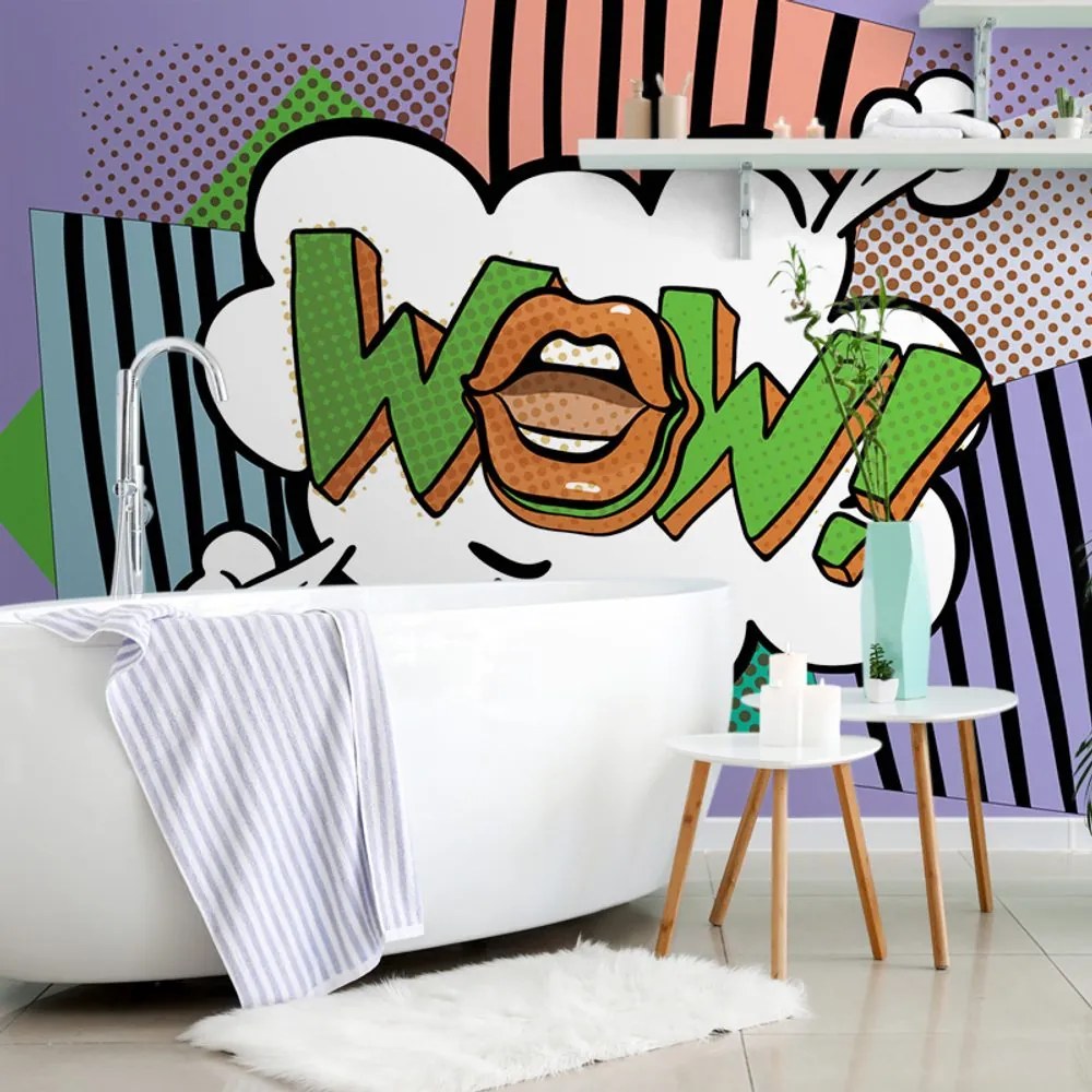 Carta da parati – Elegante pop art viola – WOW!