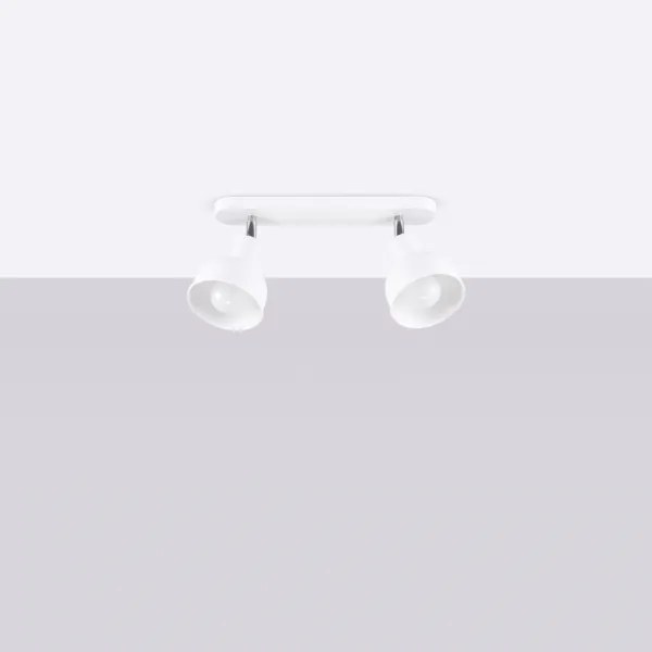 Sollux SL.1314 - Faretto ELBA 2xE27/15W/230V bianco