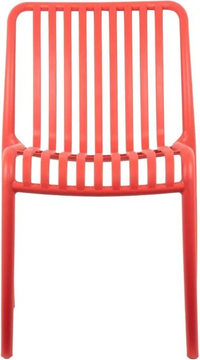 Sedia da pranzo rosso chiaro in plastica Glee – Leitmotiv