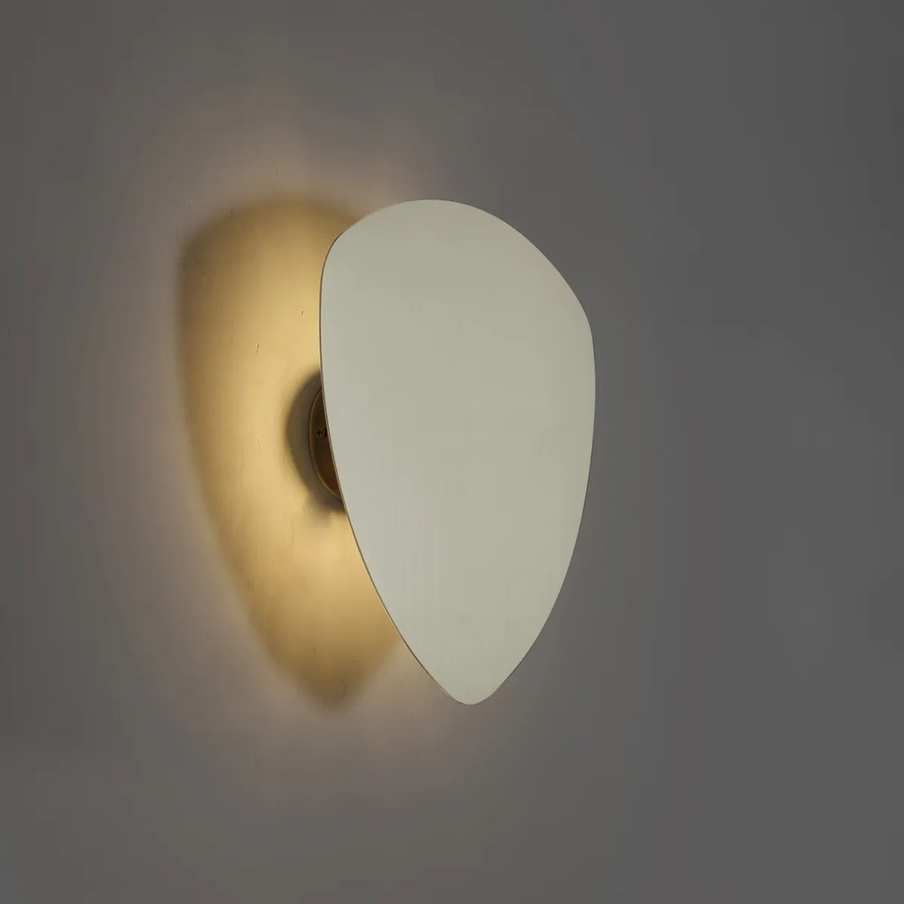 Lampada da parete di design beige organica 32 cm 2 luci - Pulley