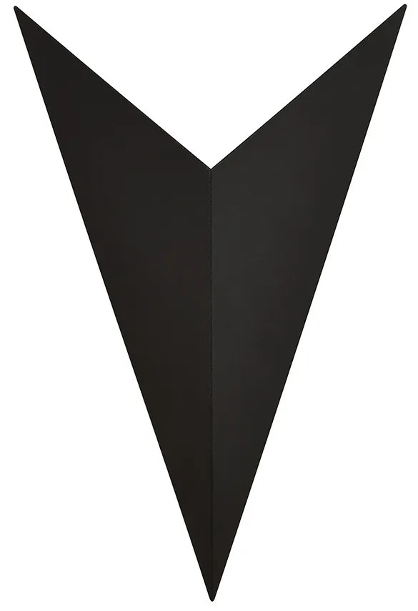 Applique Minimal Triangolare 1 Luce Indiretta Agni In Acciaio Nero