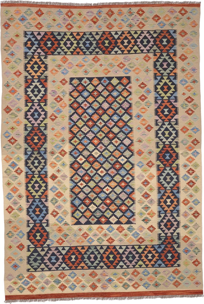 Kilim Tappeto 200x290 (Afghanistan) Tessuto A Mano