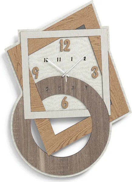 Orologio da parete 40x59 cm in legno laminato TRS - GEOMETRICO