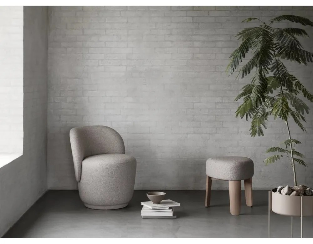 Sgabello beige/naturale Kuon - Blomus